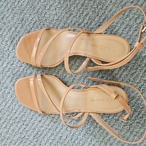 Nude, strappy, low heeled sandals - only worn twice